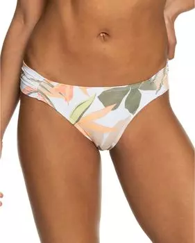 Низ бикини Roxy Beach Classics Moderate Bikini Bottoms, цвет Bright White Subtly Salty Flat