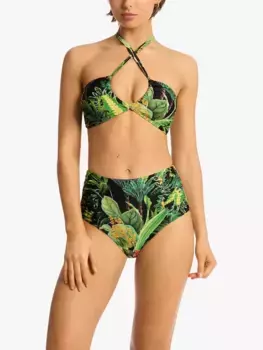 Низ бикини Sea Level Lotus High Waist, цвет black/multi