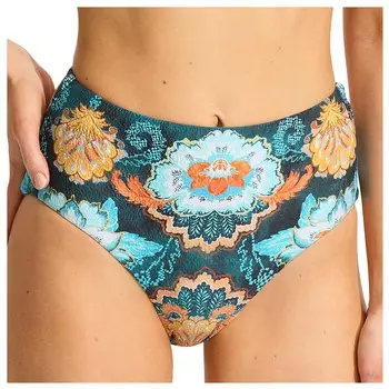 Низ бикини Seafolly Women's Spring Festival High Waisted Pant, цвет True Navy