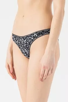 Низ купальника с абстрактным рисунком Calvin Klein, черный