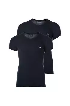 Нижнее белье, Домашняя футболка с логотипом - 2 шт D Emporio Armani, синий