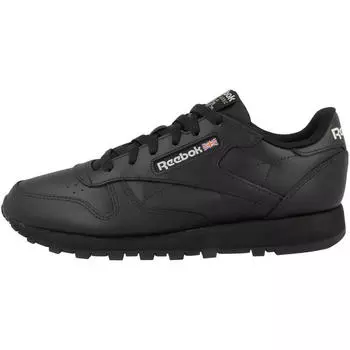 Низкие кеды Кожаные женские REEBOK, черный