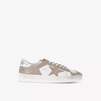 Низкие кожаные кроссовки Stardan с логотипом Golden Goose, бежевый