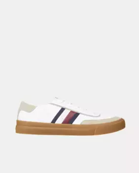 Низкие кожаные мужские кроссовки в форме шлема Tommy Hilfiger, белый