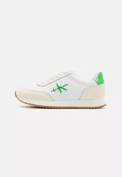 Низкие кроссовки Runner Lace Calvin Klein Jeans, цвет white/creamy white/classic green