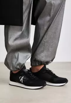 Низкие кроссовки RUNNER SOCK LACEUP Calvin Klein Jeans, черный/ярко-белый