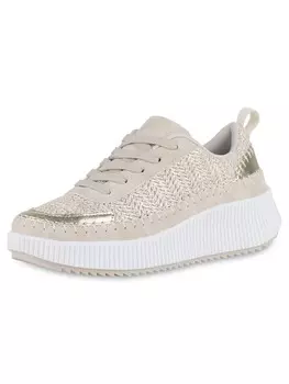 Низкие кроссовки VAN HILL Plateau Amelia, цвет beige metallic
