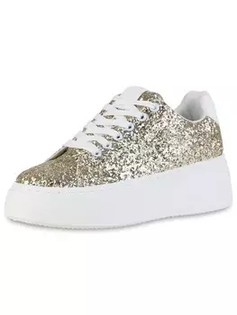 Низкие кроссовки VAN HILL Plateau Chloe, золотой