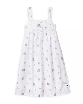 Ночная рубашка Charlotte Suffolk Seashells для девочек Petite Plume, цвет White