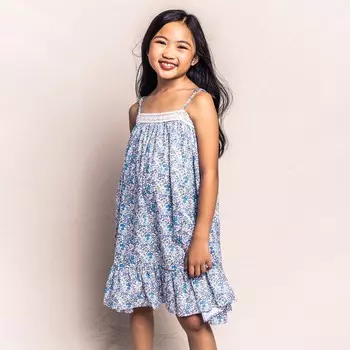 Ночная рубашка для девочек Petite plume fleur d'azur lily J.Crew, синий