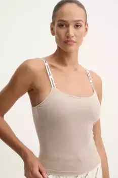 Ночная рубашка ELINA RIB VELOR TOP Juicy Couture, бежевый