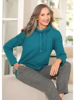 Ночная рубашка GOLDNER Sweatshirt, цвет petrol