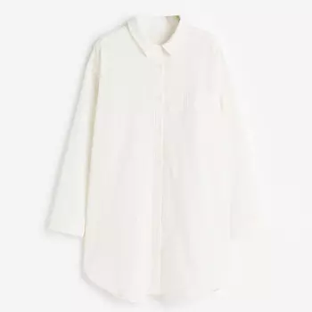 Ночная рубашка H&M Home Linen-blend, белый