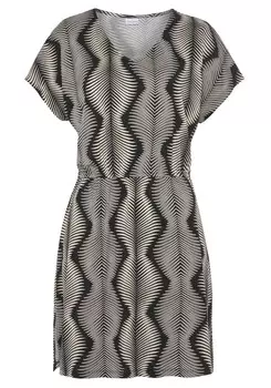 Ночная рубашка LASCANA, цвет Grey/Anthracite