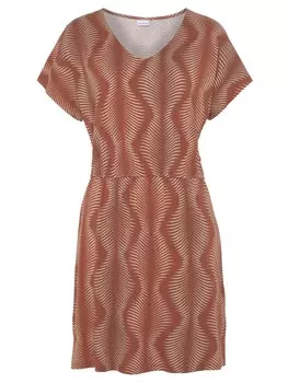 Ночная рубашка LASCANA, цвет terracotta bedruckt