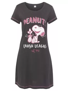 Ночная рубашка Peanuts, цвет dunkelgrau, pink gedruckt