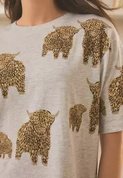 Ночная рубашка REGULAR FIT Next, серый