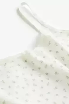 Ночная рубашка с кружевными деталями H&M, белый