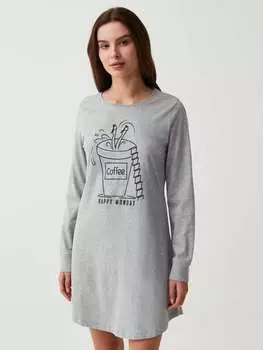 Ночная рубашка с принтом Ovs, цвет grey marl