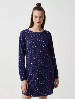 Ночная рубашка с принтом сердечек Ovs, цвет dark blue