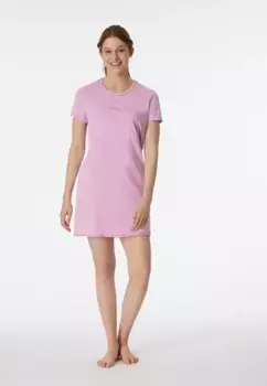 Ночная рубашка Schiesser "Casual Essentials" с эффектным принтом, розовый