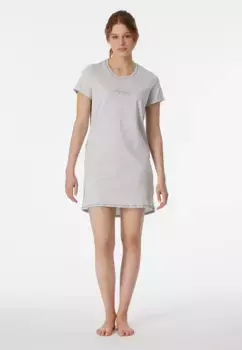 Ночная рубашка Schiesser "Casual Essentials" с эффектным принтом, цвет Grau-Mel.