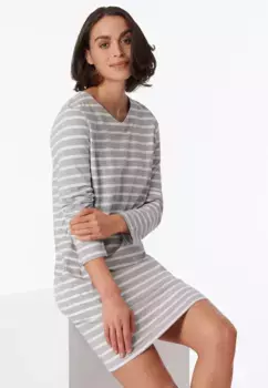 Ночная рубашка Schiesser "Casual Essentials" удобного кроя, серый
