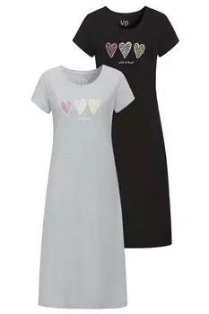 Ночная рубашка VIVANCE, цвет Grey/Black