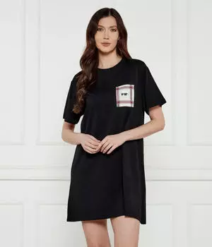 Ночная рубашка женская Karl Lagerfeld Ikon из органического хлопка, черный