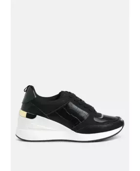 Noltas Chunky Wedge Heel Sneaker – кроссовки на массивной клиновидной платформе London Rag, черный