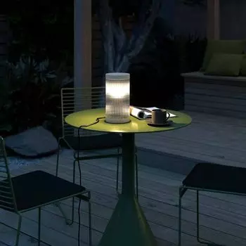 Nordlux COUPAR уличная настольная лампа E27 IP54 с кабельным выключателем 13x13x25см, бежевый