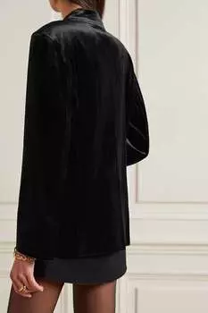 NORMA KAMALI Бархатный блейзер, черный