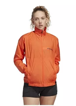 Нормальная оранжевая женская куртка Adidas