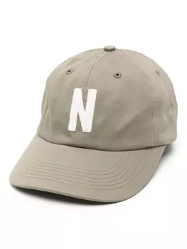 Norse Projects бейсболка Felt N, зеленый