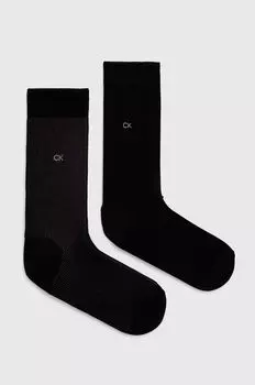 Носки , 2 пары Calvin Klein, черный