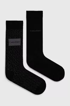 Носки , 2 пары Calvin Klein, черный