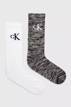 Носки , 2 пары Calvin Klein Jeans, черный