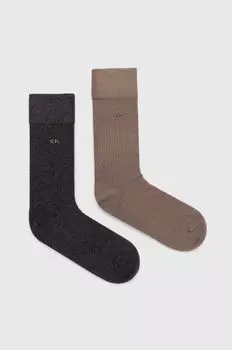 Носки , 2 пары Calvin Klein, серый