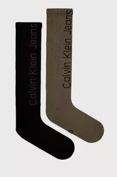 Носки (2 пары) Calvin Klein, зеленый