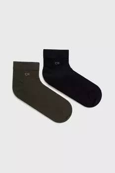 Носки (2 пары) Calvin Klein, зеленый