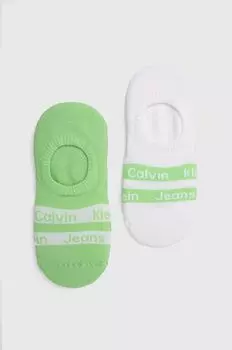 Носки , 2 пары Calvin Klein, зеленый