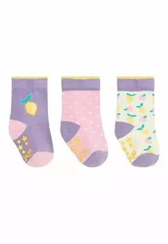 Носки 3 PACK FRUIT JoJo Maman Bb, цвет lilac purple lemon