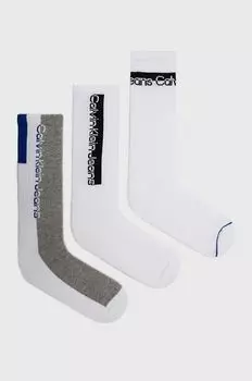 Носки (3 пары) Calvin Klein, белый