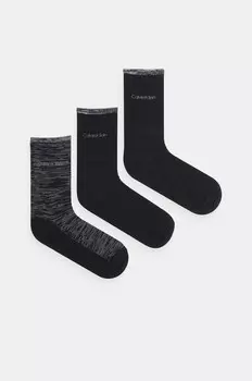 Носки 3 пары Calvin Klein, черный