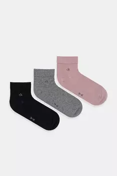 Носки 3 пары Calvin Klein, розовый