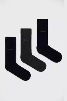 Носки (3 пары) Calvin Klein, серый