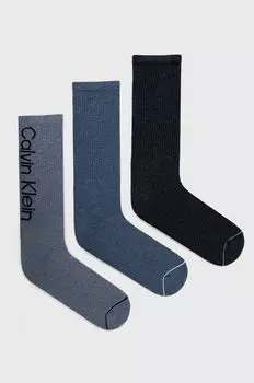 Носки (3 пары) Calvin Klein, синий