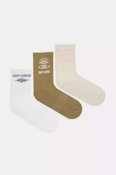 Носки 3 пары Rip Curl, бежевый