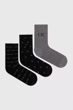 Носки , 4 пары Calvin Klein, черный