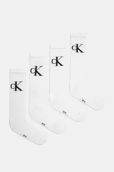 Носки 4 пары Calvin Klein Jeans, белый